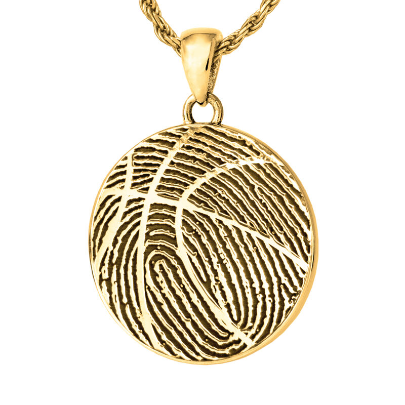 Full Print - 14K Yellow Gold Without Chamber Pendant