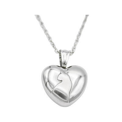 Heart with Cat Silhouette