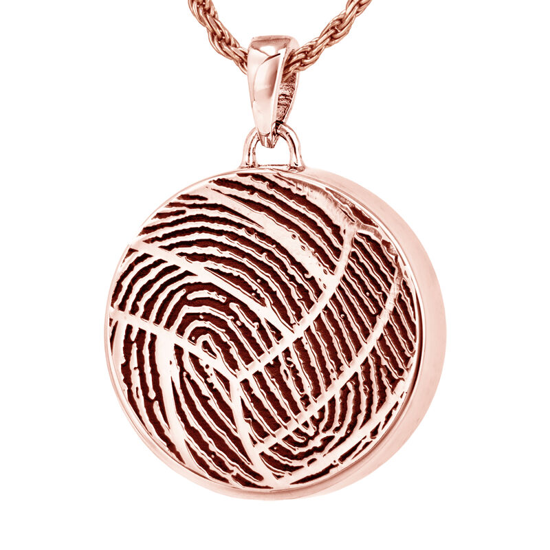 Full Print - 14K Rose Gold With Chamber Pendant