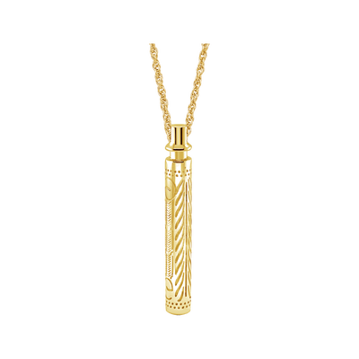 Etched Cylinder - Gold Plated
