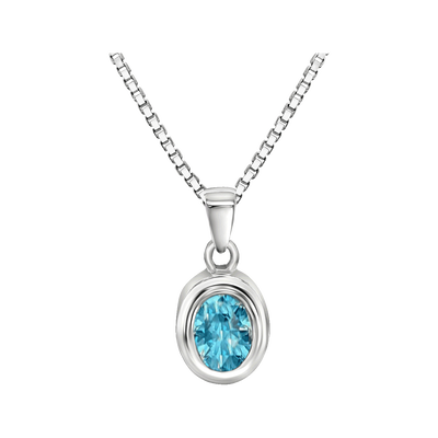Oval w/December Birthstone