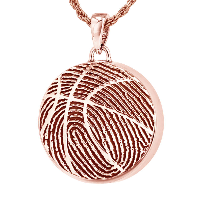 Full Print - 14K Rose Gold With Companion Chamber Pendant