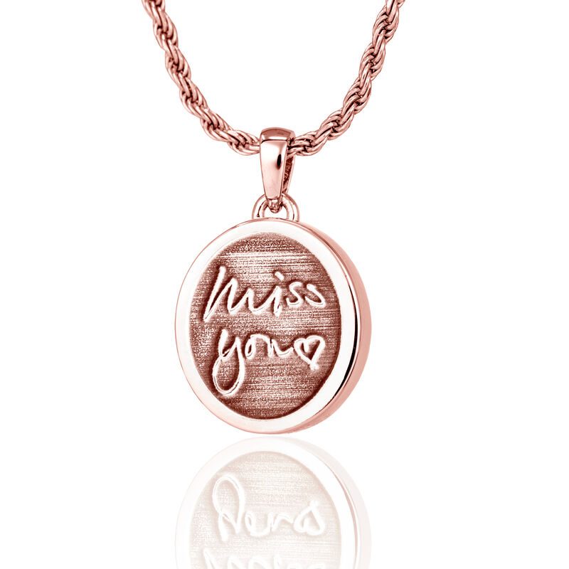 Petite Oval 14K Rose Gold With Chamber Pendant