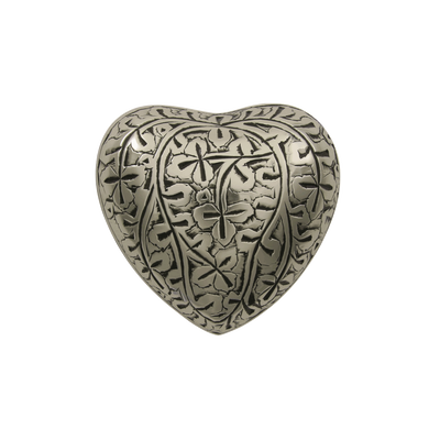 Antique Silver Oak Heart