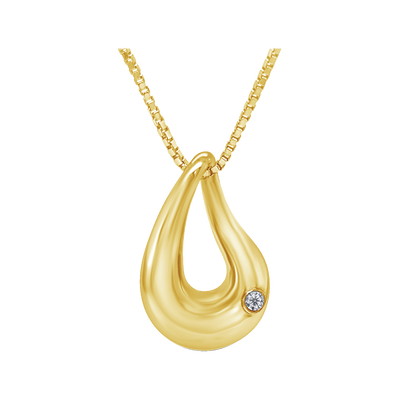 Open Teardrop - Gold Plated