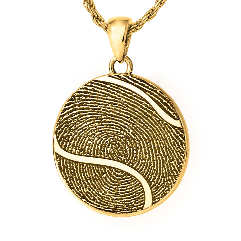 Full Print - 14K Yellow Gold Without Chamber Pendant