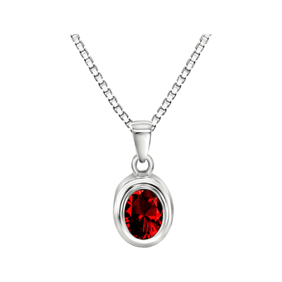 Oval w/January Birthstone