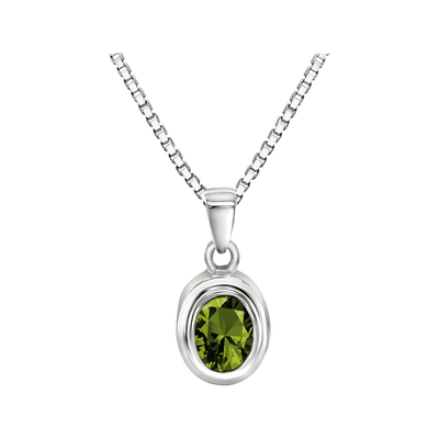 Oval w/August Birthstone