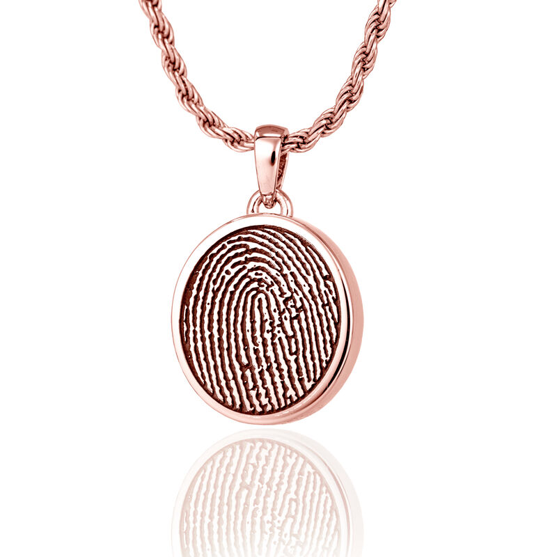Petite Oval 14K Rose Gold With Chamber Pendant