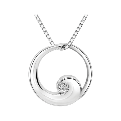 Eternal Wave w/Clear CZ Stone