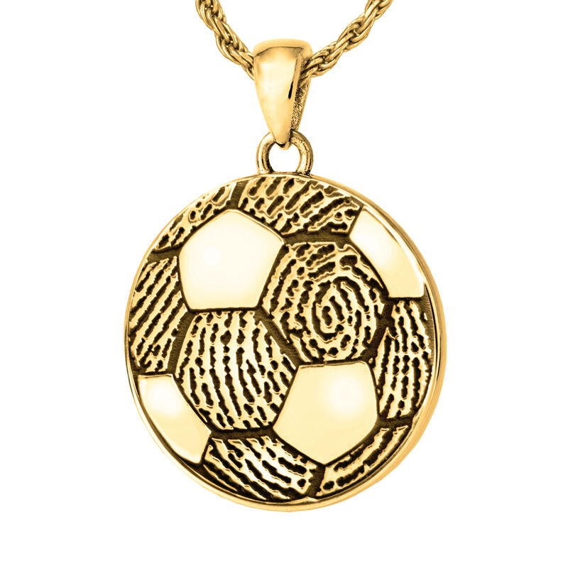 Full Print - 14K Yellow Gold Without Chamber Pendant