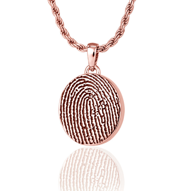 Petite Oval 14K Rose Gold With Chamber Pendant