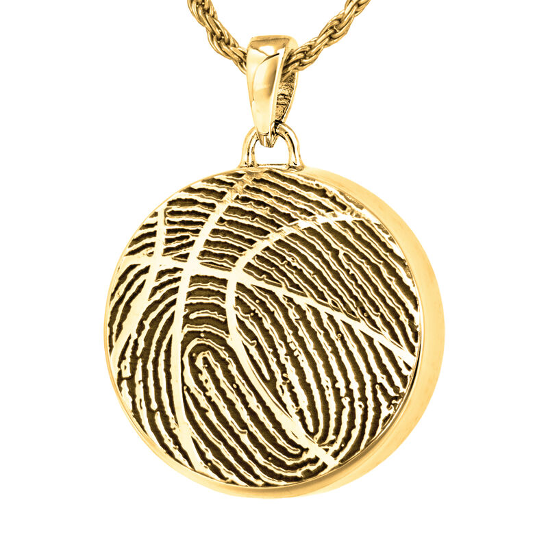 Full Print - 14K Yellow Gold With Companion Chamber Pendant