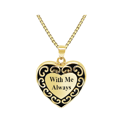 With Me Always Heart - Gold Plated