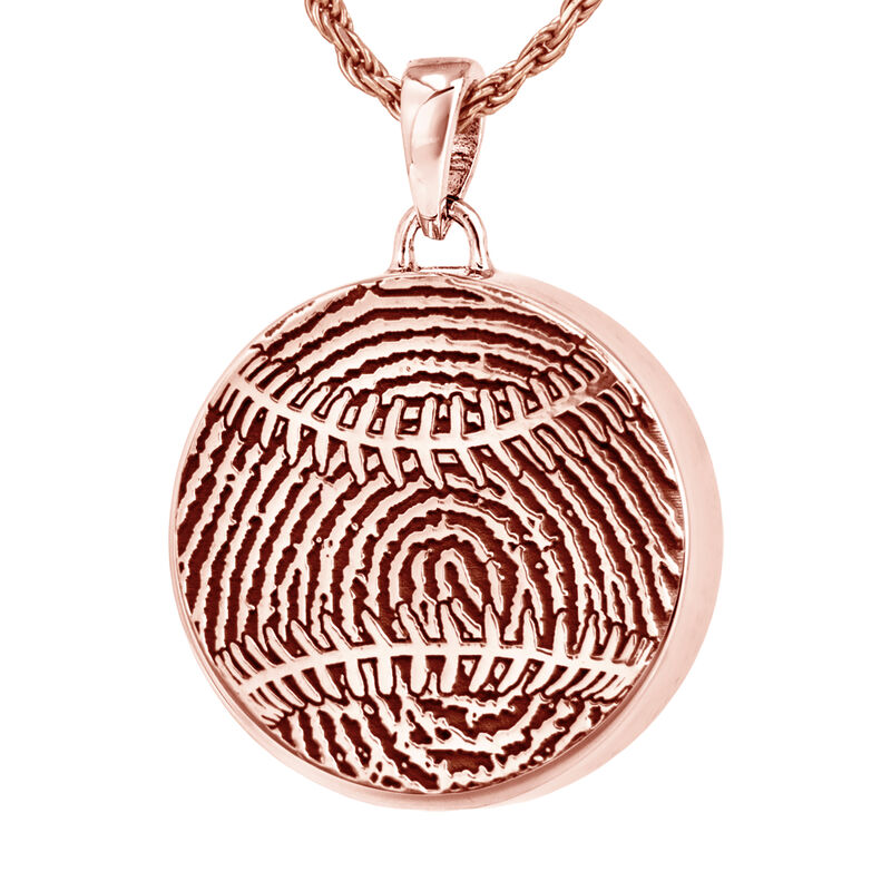 Full Print - 14K Rose Gold With Chamber Pendant