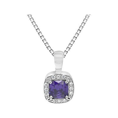 Square w/February Birthstone