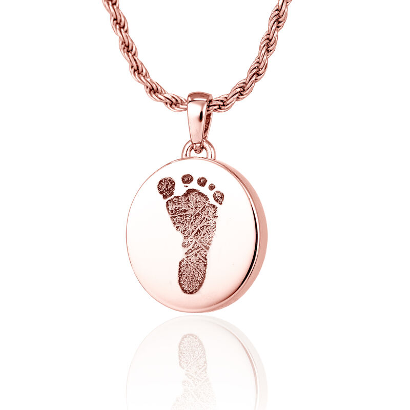 Petite Oval 14K Rose Gold With Chamber Pendant