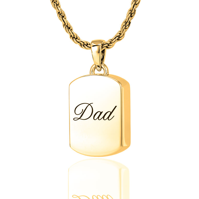 Petite 14K YGold Dog Tag w/ Chamber