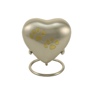 Double Paw Heart - Silver/Gold