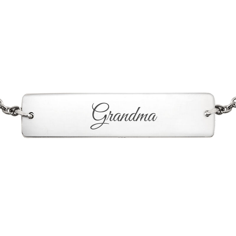 Stainless Steel Flat Horizontal Bar Bracelet