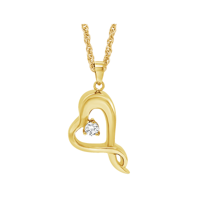 Embracing Heart - Gold Plated