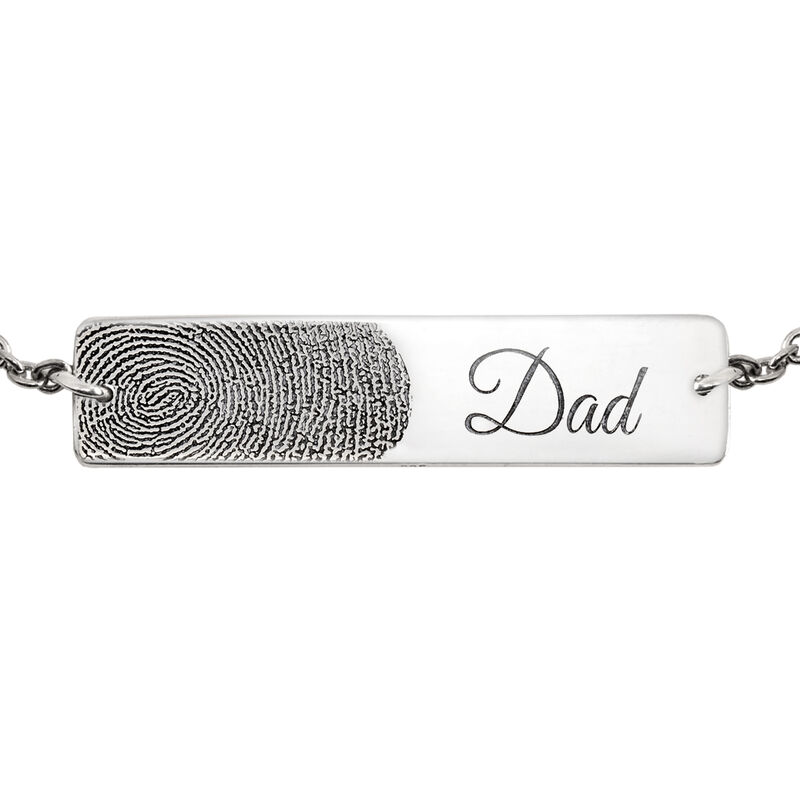 Stainless Steel Flat Horizontal Bar Bracelet