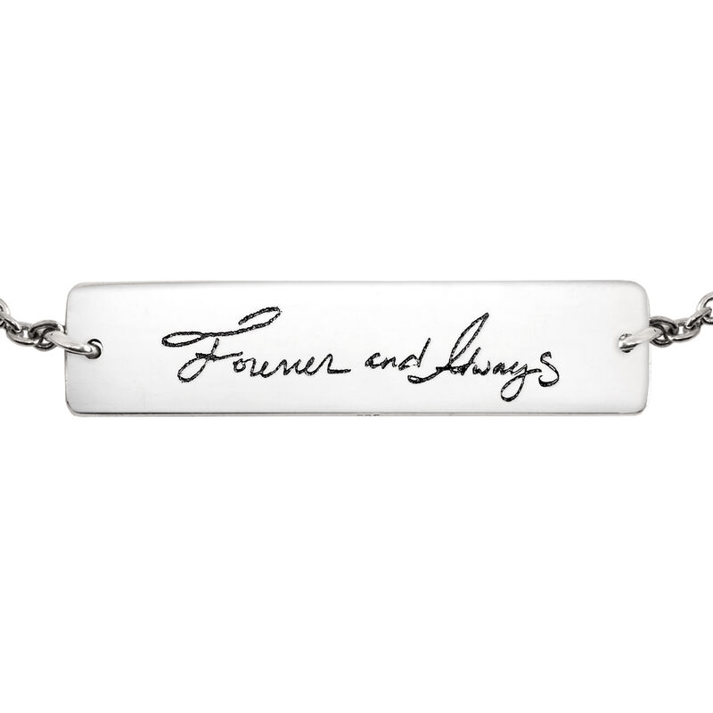 Stainless Steel Flat Horizontal Bar Bracelet