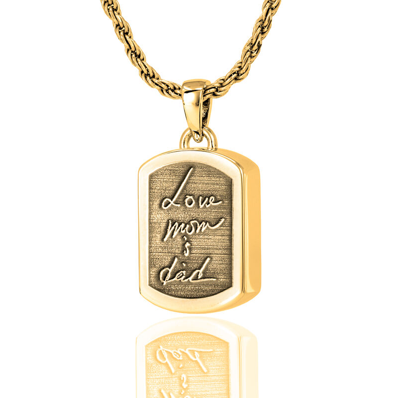 Petite 14K YGold Dog Tag w/ Chamber