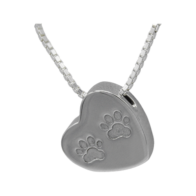 Sideways Heart with Paw Prints