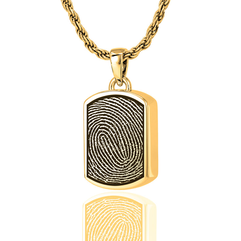 Petite 14K YGold Dog Tag w/ Chamber