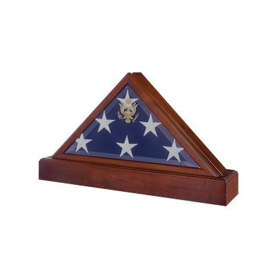 Flag Case with Pedestal Urn