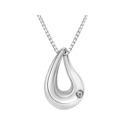 Open Teardrop w/ Clear CZ Stone