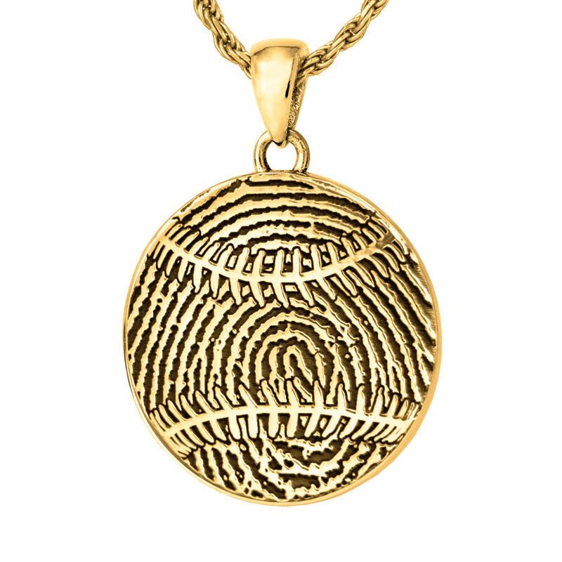 Full Print - 14K Yellow Gold Without Chamber Pendant