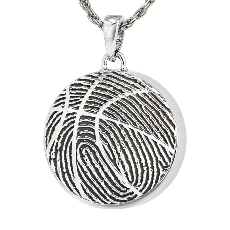 Full Print - Sterling Silver With Chamber Pendant