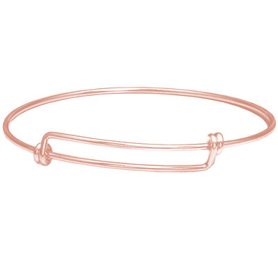 14K Rose Gold Expandable Bangle Bracelet