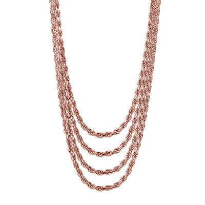 Rose Gold Diamond Cut Rope Chain
