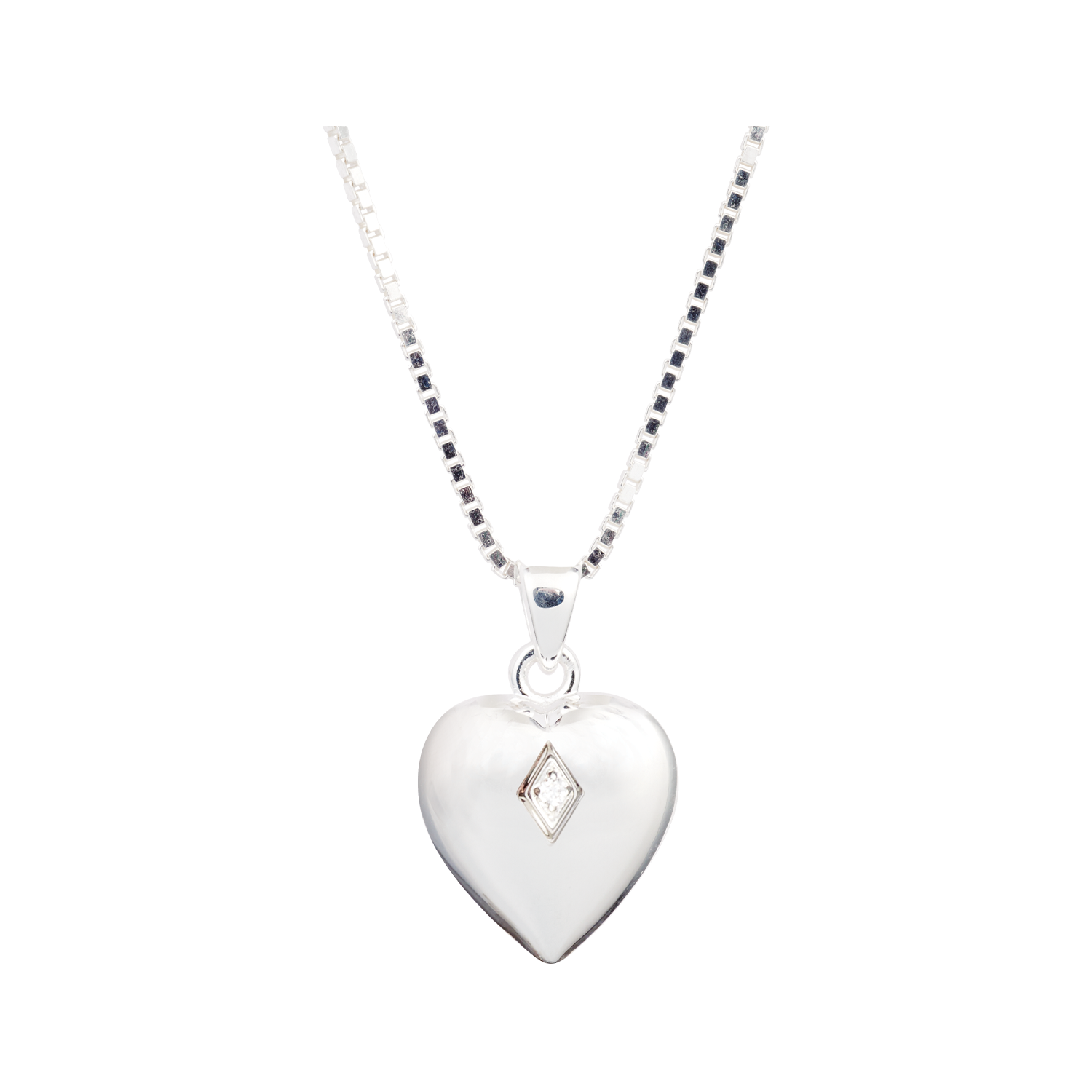 Heart w/CZ Stone, , large image number null