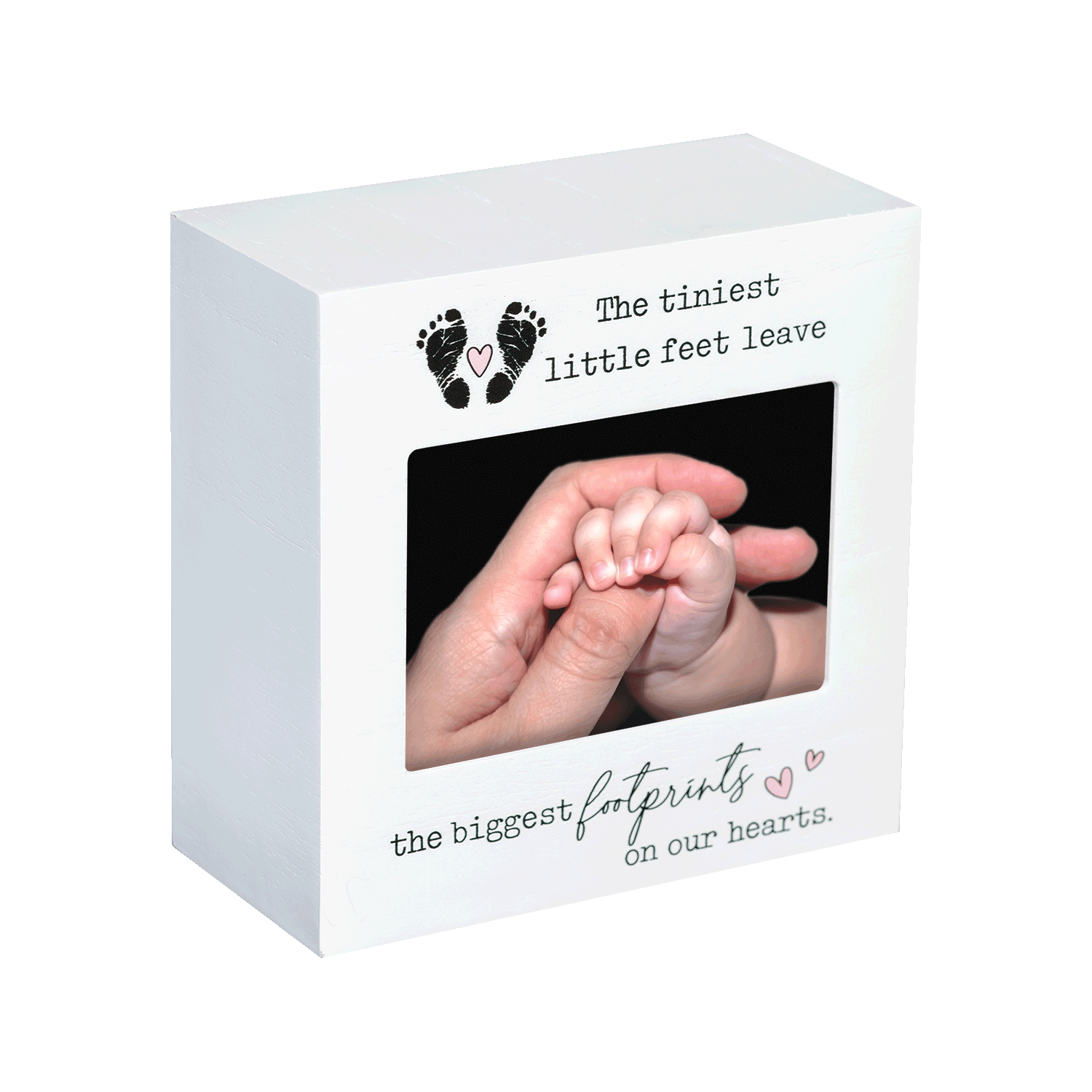 Footprints 3x5 Photo Urn, Pink Hearts, , large image number null