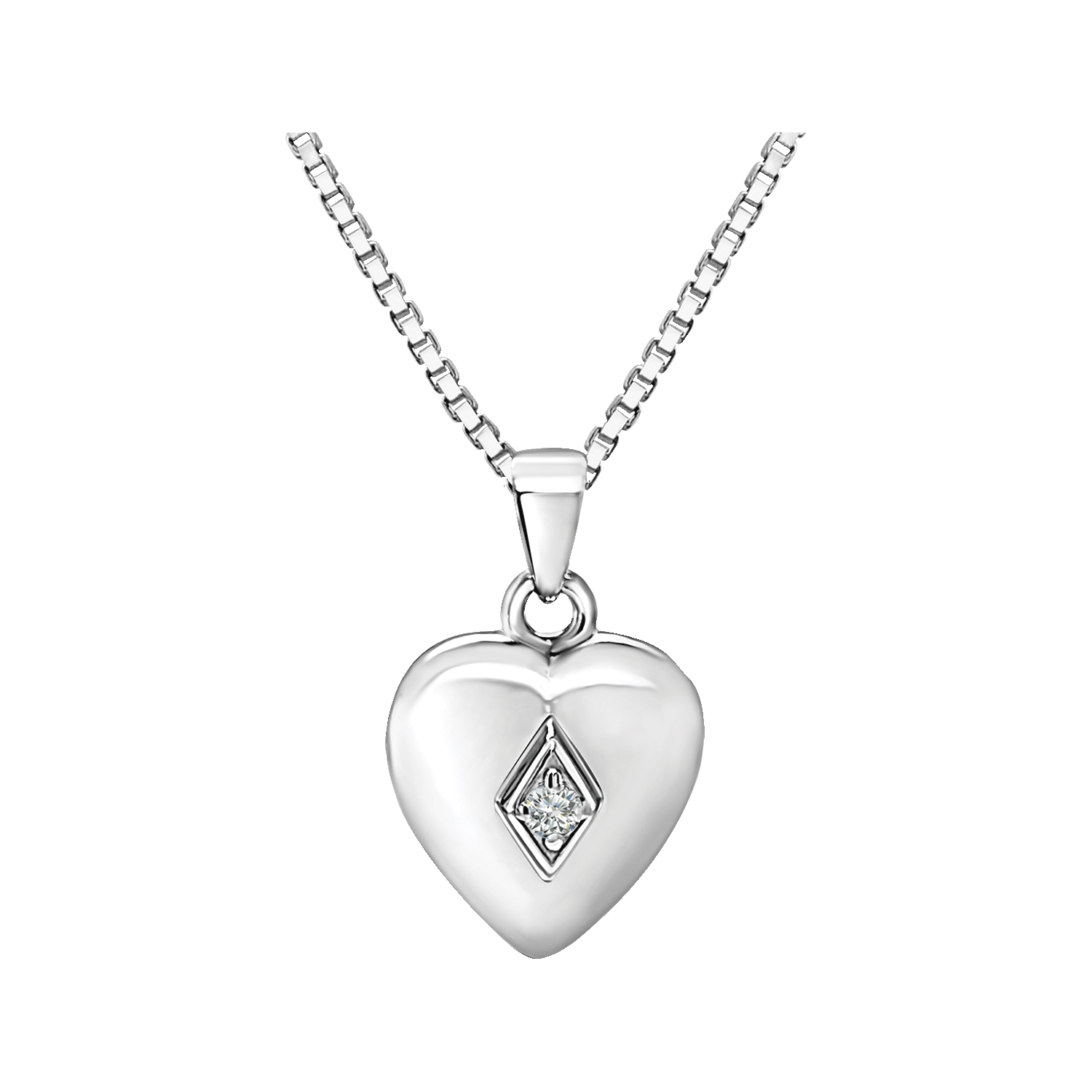 Heart w/CZ Stone, , large image number null