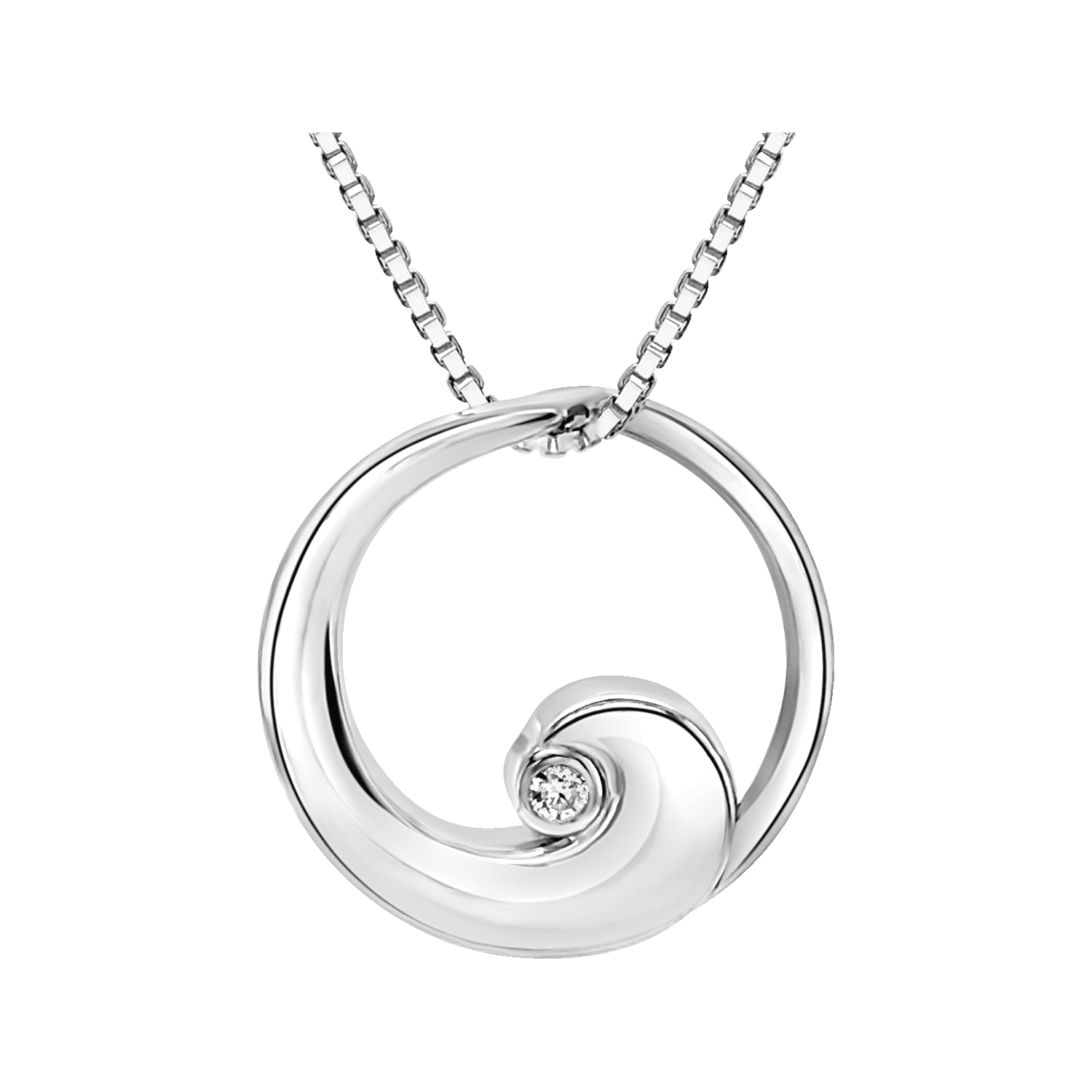 Eternal Wave w/Clear CZ Stone, , large image number null