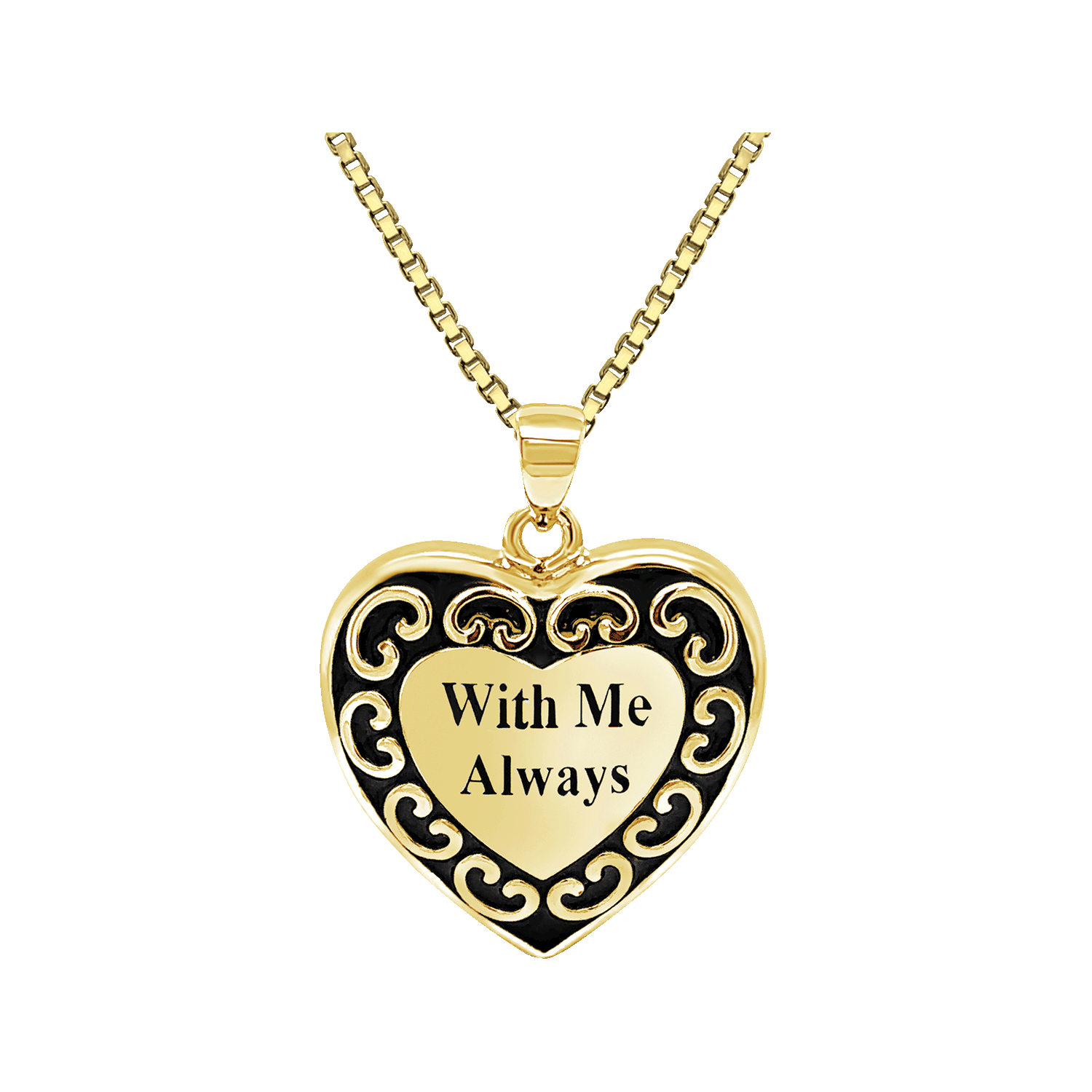 With Me Always Heart - Gold Plated, , large image number null