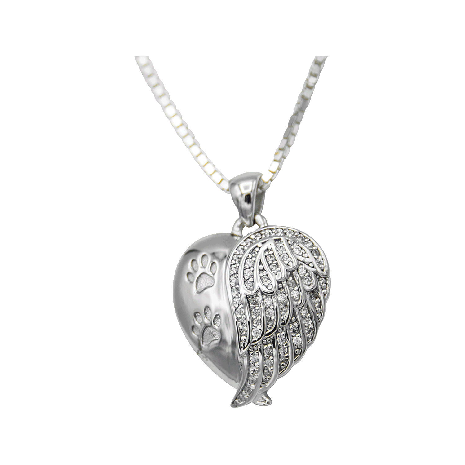 Angel Wings Heart with Paw Prints, , large image number null