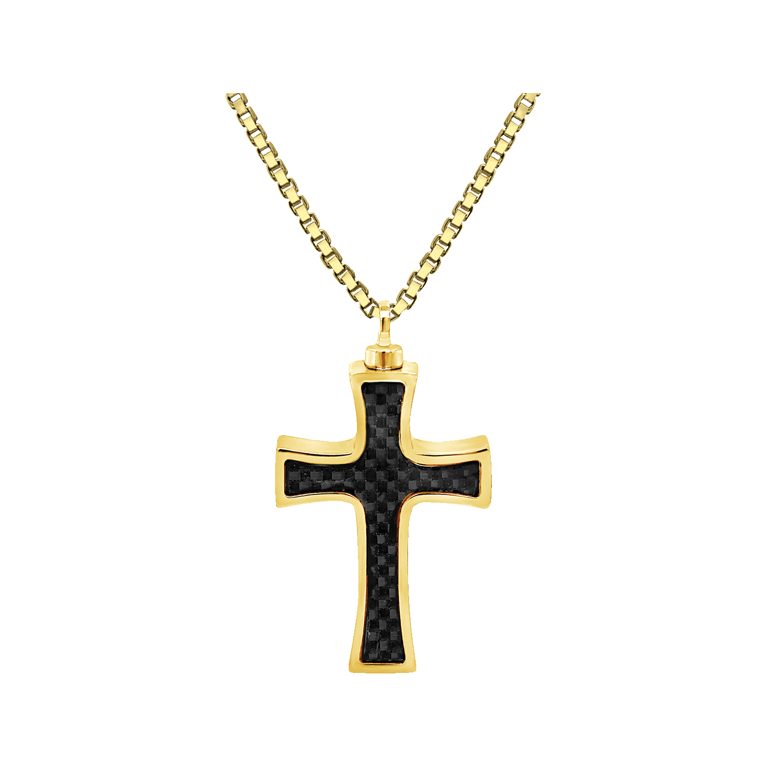 Carbon Fiber Cross - Gold Plated, , large image number null