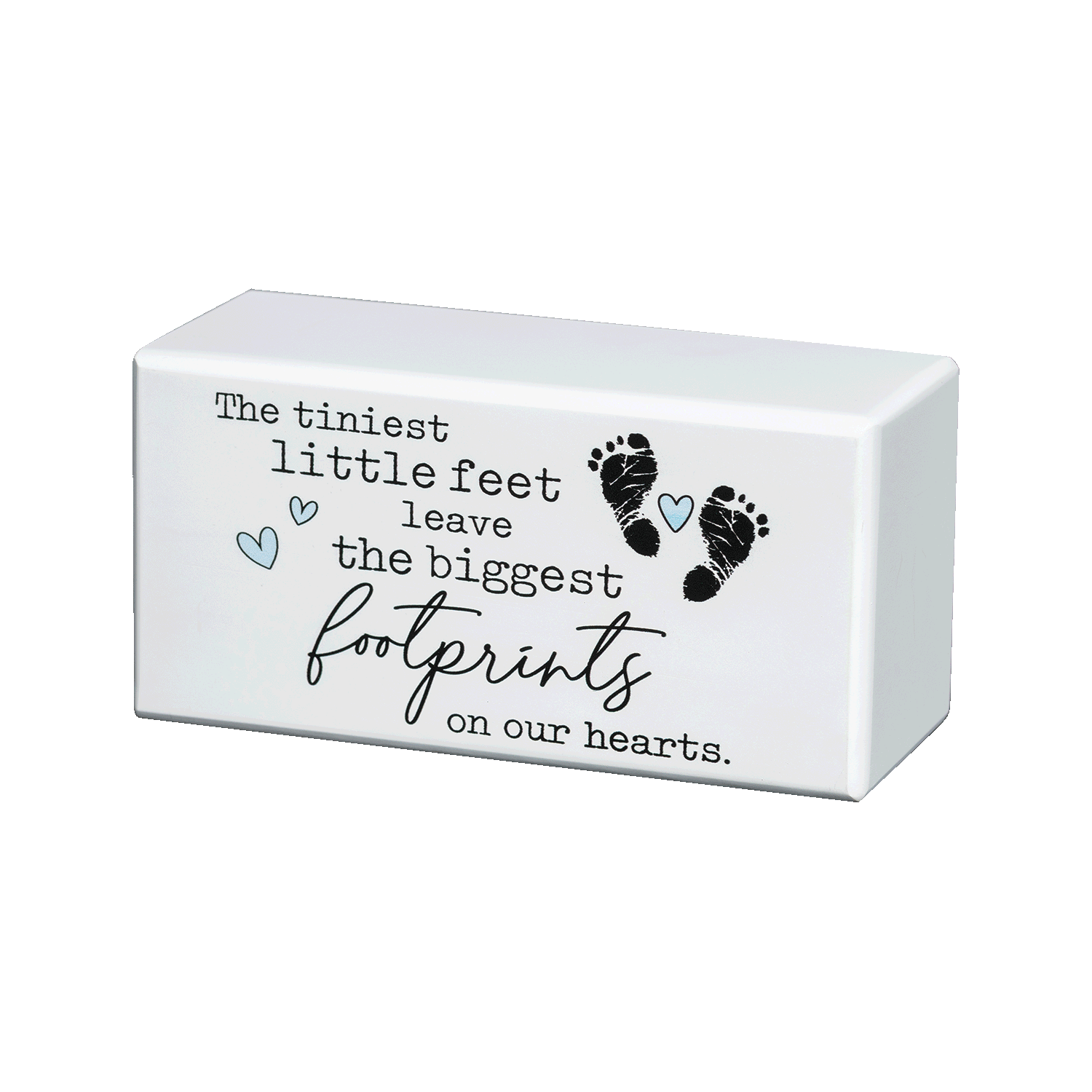 Footprints Box Urn, Blue Hearts, , large image number null