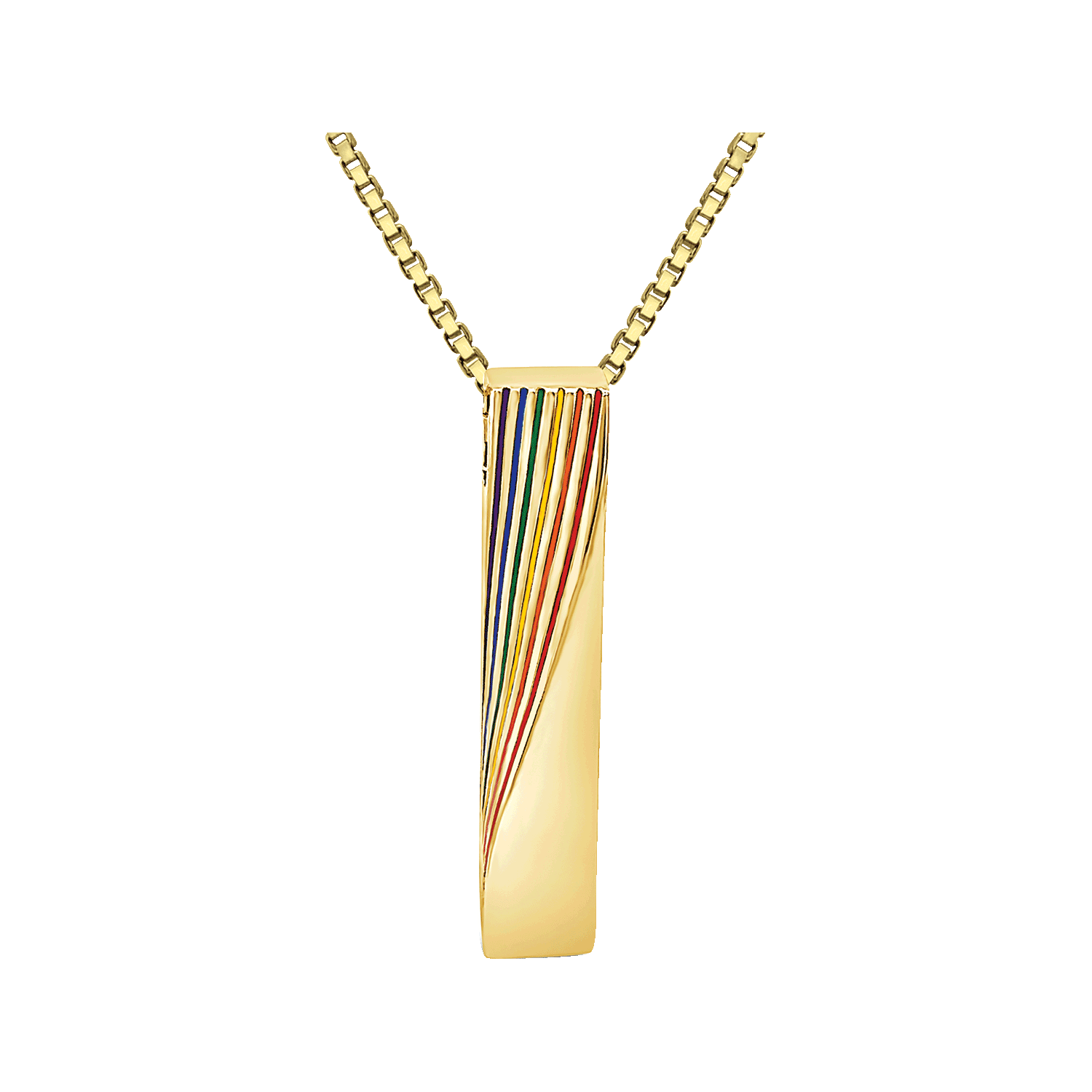 Pride Rectangle - Gold Plated, , large image number null