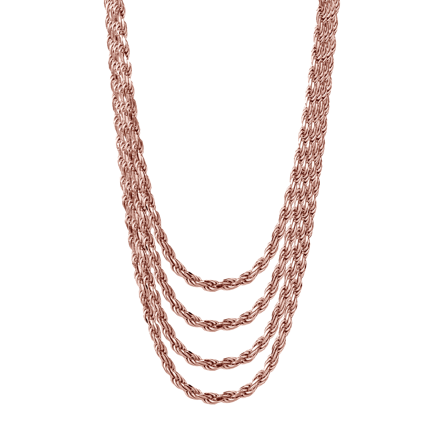 Rose Gold Diamond Cut Rope Chains image number null