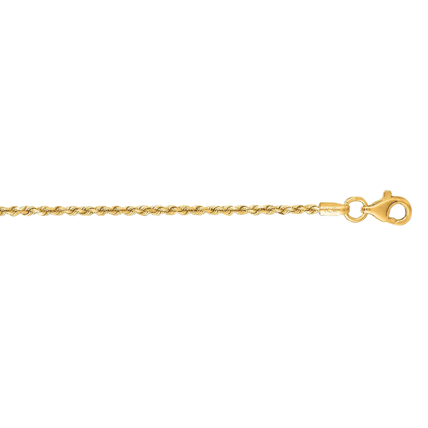 Yellow Gold Diamond Cut Rope Chain Detail image number null